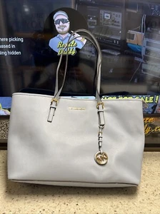 Michael Kors Umhängetasche Tasche Leder Handtasche hellblau/babyblau 18” x 12” - Bild 1 von 24