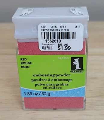Inkadinkado EMBOSSING POWDER #63-01002 Red 1.83 oz - Image 1 of 2