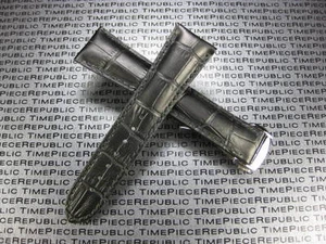 Neu 20 mm 22 mm genarbtes Leder Faltband schwarz Uhrenarmband Set BK Seamaster - Bild 1 von 6