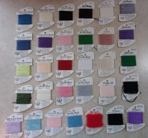 Lot of 31 Rainbow Gallery Threads & Fibers, Splendor, Silk Lame Braid, Treasure - Picture 1 of 7