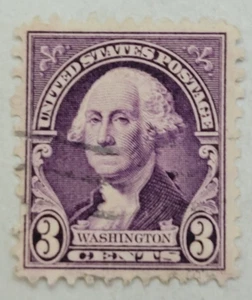 VINTAGE ~ U.S. Postage Stamp ~ George Washington ~ Three Cent (3¢) Violet - Z12 - Picture 1 of 6