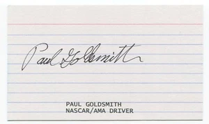Paul Goldsmith Signed 3x5 Index Card Autographed Signature NASCAR Race Driving - Picture 1 of 2