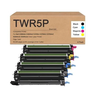 Repuesto de unidad de batería TWR5P S3840 S3845 C2660 para Dell S3840cdn/S3845cdn BCMY... Foto 1 de 4