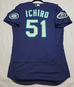 AUTENTICA MAGLIA NIKE TBTC 40 MEDIUM ICHIRO SUZUKI SEATTLE MARINERS - Foto 1 di 6