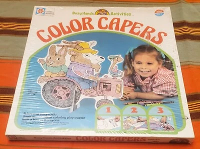 Milton Bradley 1978 Colorcapers Richard Scarry tractor actividad para colorear sellado  Foto 1 de 4