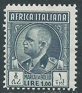 1939 AFRICA ITALIANA MARCA DA BOLLO 1 LIRA MNH ** - RA28-3 - Picture 1 of 1