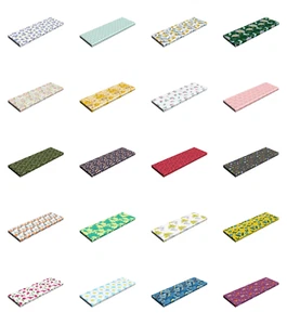 Ambesonne Botanical Design Bench Pad HR Foam with Fabric Cover 45" x 15" x 2" - Picture 1 of 244