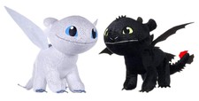 LOTTO SDENTATO PELUCHE FURIA BUIA E CHIARA 40cm DRAGON TRAINER SET nightfury