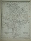 Original Antiquarian Map of Huntingdonshire (1836) Fullarton & R Scott, England