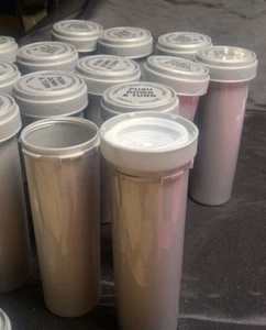 20 LARGE Empty Plastic Pill Bottles 60 Dram w/ Childproof Reversible Caps NEW - Picture 1 of 5