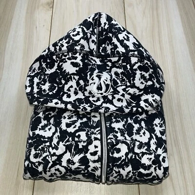 Sudadera con Capucha Floral de Buceo Lululemon Algodón Bolsillos con Cremallera Completa Negro Blanco Para Mujer Talla 6 Foto 1 de 4