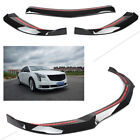 For Cadillac XTS 2018 2019 Front Lower Bumper Lips Spoiler Body Kit Glossy Black