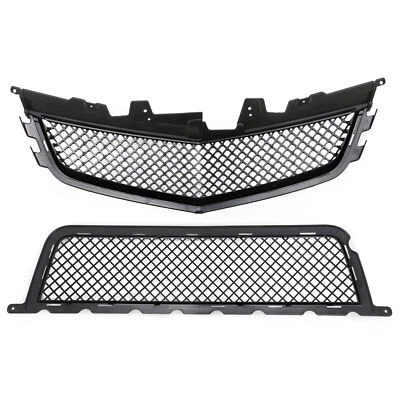 For 2008-14 Cadillac CTS-V CTSV Front Upper/Lower Main Grille Combo Matte Black - Image 1 of 4