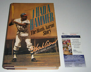 BRAVES Hank Aaron signé I Had A Hammer Book JSA AUTO 1ère édition dédicacé