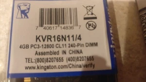 Kingston 4GB DDR3 Memory Stick 1600mHz - Picture 1 of 5