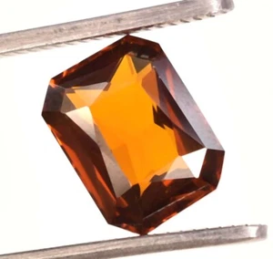 Natural Orange Mandarin Garnet Radiant Shape Certified Loose Gemstone 8.10 Ct - Picture 1 of 8