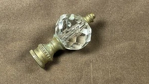 Antique Original Crystal Lamp Finial Vintage Lamp Topper - Picture 1 of 8