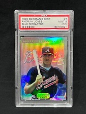 ANDRUW JONES BRAVES RARE 1995 BOWMAN'S BEST #7 ROOKIE REFRACTOR MINT PSA 9 (OC)