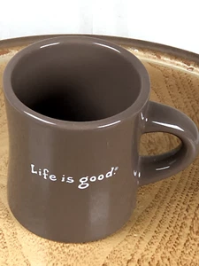 Life Is Good Coffee Tea Mug Golf Let Fly Tee Brown 10oz - Picture 1 of 4