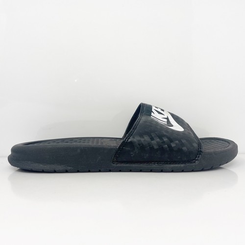 Sandali Nike donna Benassi 343881 011 neri slip on punta aperta slide taglia 8