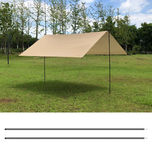 6FT Tent Poles Camp Telescopic Adjustable Steel Awning Canopy Tarp Pole Set