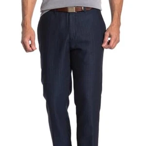Ted Baker Blend Herringbone Stripe Wool Pants - Picture 1 of 6