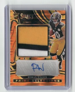 2024 Panini Select #PSPS-RWN Roman Wilson Select Auto Neon Orange Pulsar #/35 - Bild 1 von 2