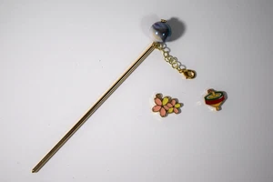 Horquilla ornamento japonés Kanzashi flores de cerezo o palo de pelo japonés - Imagen 1 de 8