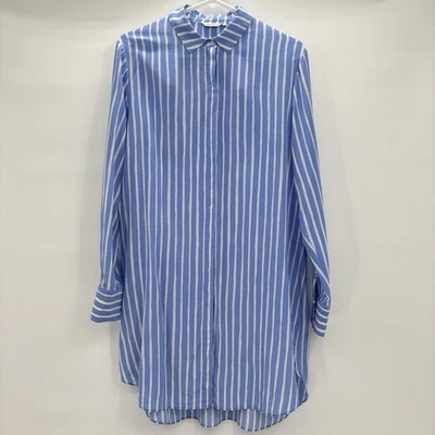 Vestido túnica mujer Marimekko Katrin a rayas seda azul a rayas talla 38 Foto 1 de 4