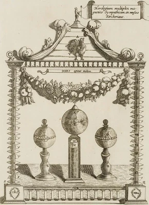 Konstruktion einer magnetischen Uhr, Rad. Klassizismus Unbekannt (18.Jhd) - Bild 1 von 4