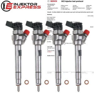 4x 0445110382 Einspritzdüse Injektor BMW F10 F11 520d 530d 320d 330d 0445110478 - Bild 1 von 9