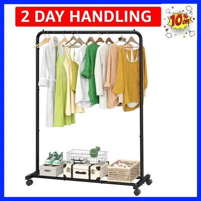 Perchero para ropa estándar con estantes de almacenamiento, ropa enrollable... Foto 1 de 4