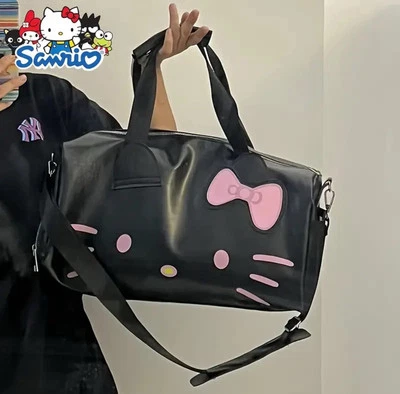 Women Girl Hello Kitty Foldable Travel Luggage Trolley Tote Crossbody Duffle Bag - Image 1 of 4