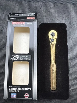 Sears Craftsman EE. UU. Nuevo Oro 75 Aniversario Edición Especial 3/8” Trinquete 44895 Foto 1 de 4