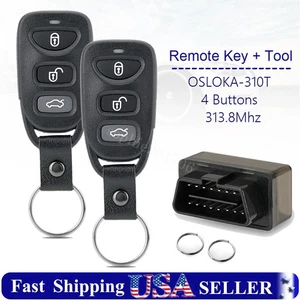 2 For 2011 2012 2013 2014 Hyundai Sonata 4 Button Remote Key Fob + Programmer - Picture 1 of 8