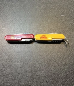 2 Vintage 12-Piece Advertising Folding Pocket Knife Multi-Tool - Picture 1 of 6