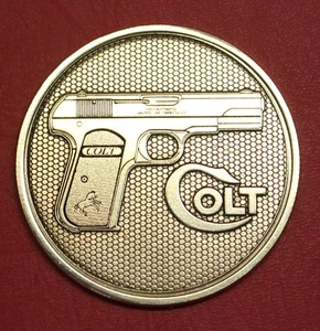 Colt Firearms 1906 .380 Pocket Hammerless Vitrine Bronze Medaillon - Bild 1 von 2