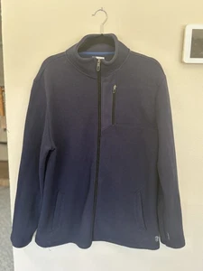 izod performx men's navy blue full zip jacket sizeL excellent condition - Picture 1 of 3