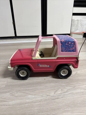 Vintage Large TONKA Bronco Jeep Pink Barbie Pressed Steel Metal Truck MR-970 - Image 1 of 4