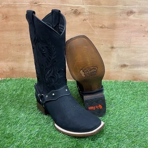 Schwarze Damen-Cowgirlstiefel Westernstickerei eckige Zehenpartie Bota Vaquera Dama 112 - Bild 1 von 8