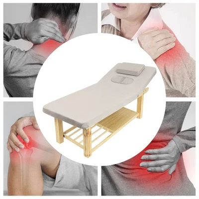 Cama de masaje grande tratamiento físico silla spa respaldo ajustable ángulo 0-45° Foto 1 de 4