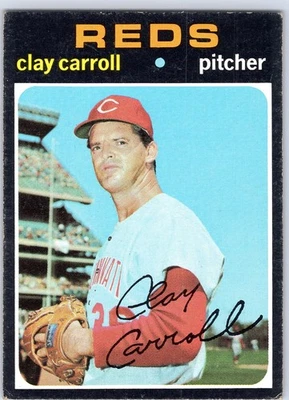 1971 Topps #394 Clay Carroll Cincinnati Reds Baseball Card EX - Изображение 1 из 2
