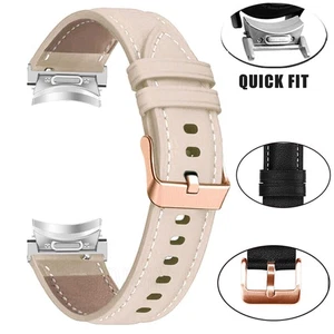 For Samsung Watch 7/FE/6 Classic/5 Pro/4/4 Classic Quick Fit Leather Band Strap - Picture 1 of 29