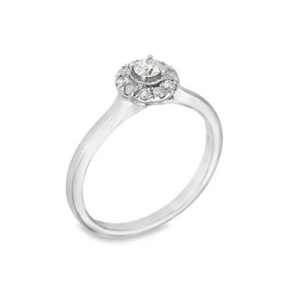 9ct White Gold Diamond Cluster Ring - Size K½ - 0.25ct - Image 1 of 4