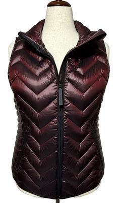 Chaleco Calvin Klein Mujer XL Púrpura Rendimiento Plumón Relleno Puffer Cremallera Completa Foto 1 de 4