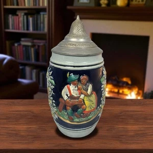 German Beer Stein Ceramic with Metal Lid  Made in Germany - Picture 1 of 16