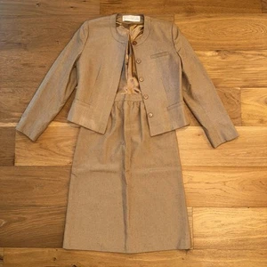 Vintage Bert Newman for Young Impressions Petite Wool Blend Skirt Suit Set Sz 4 - Picture 1 of 13