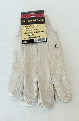 NUEVO Guantes de trabajo de lona de alta resistencia Ruffie - 1 docena de par - talla única para la mayoría Foto 1 de 4