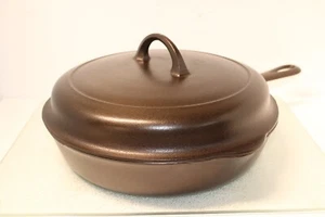 Griswold No. 8 Skillet w/ Lid (No's. 1098 High Cover & 704 Skillet) - Picture 1 of 16