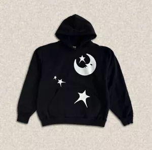 BY COLE BENNETT ITEM #072 CRESCENT MOON BLACK HOODED SWEATSHIRT (M) 1/190 - Picture 1 of 2